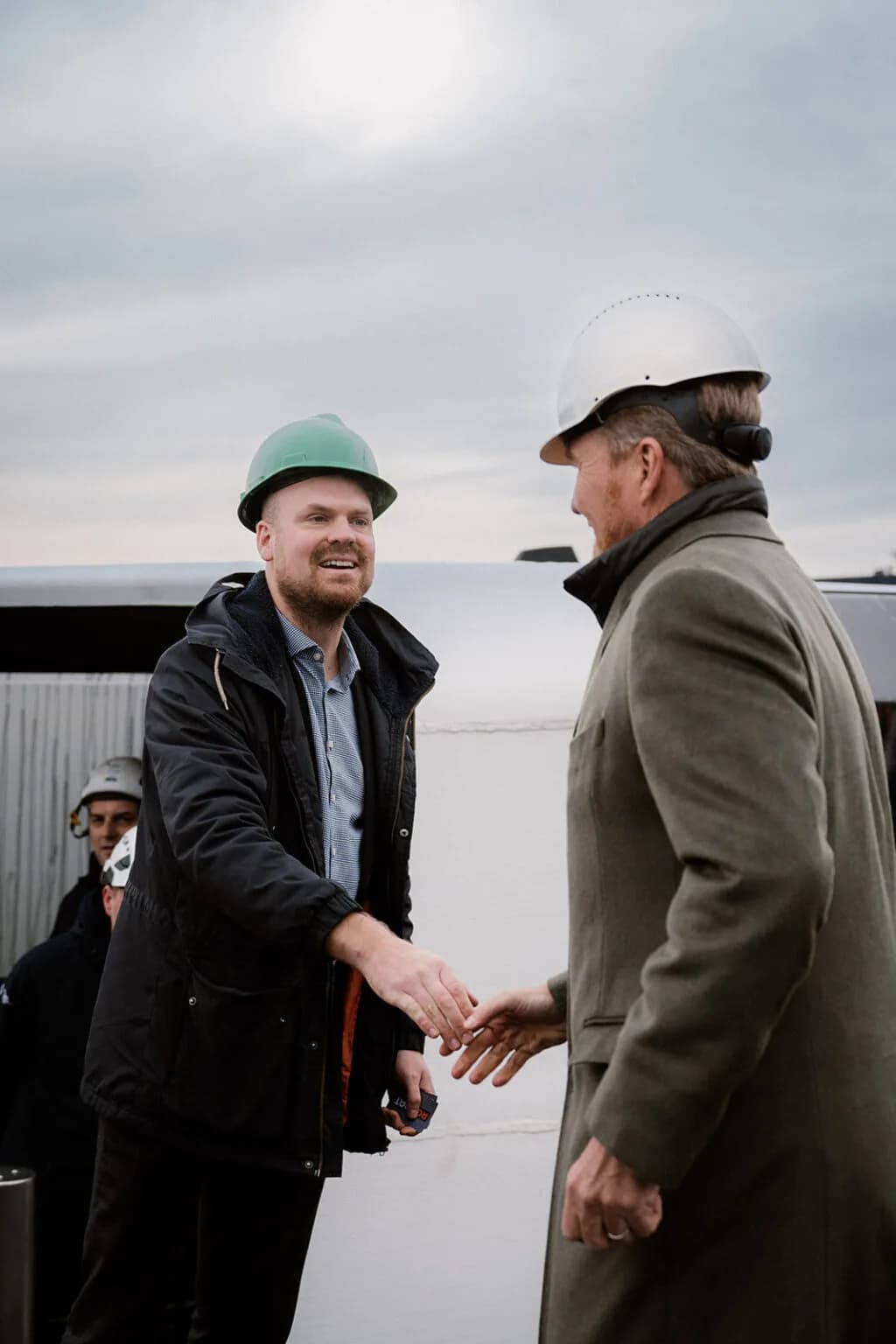 A royal visit to the Ferry of the Future on the water.