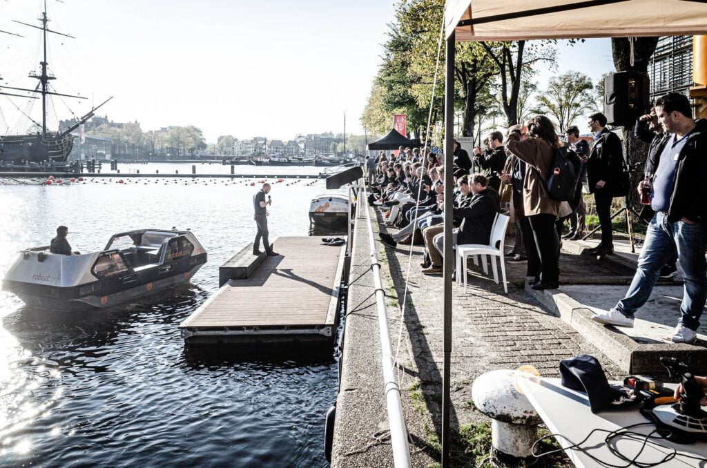 Roboat Demo Day 2021 at the Marineterrein in Amsterdam. Demoing two level 4 autonomous prototypes.